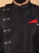 Black Festive Wear Nehru Jacket Set